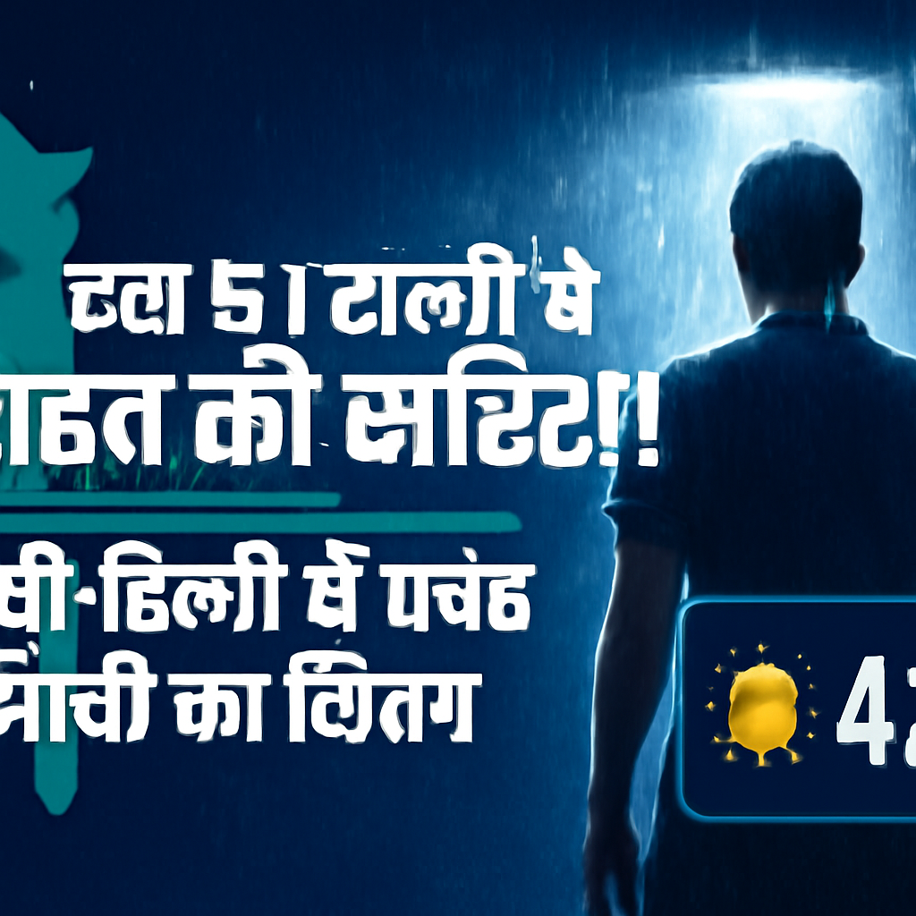 AI-generated editorial illustration for: कल इन 15 राज्यों में राहत की बारिश! यूपी-दिल्ली में प्रचंड गर्मी का सितम