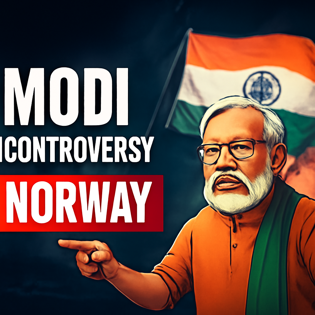 AI-generated editorial illustration for: PM Modi की देशभक्ति देख जल गया Norway?