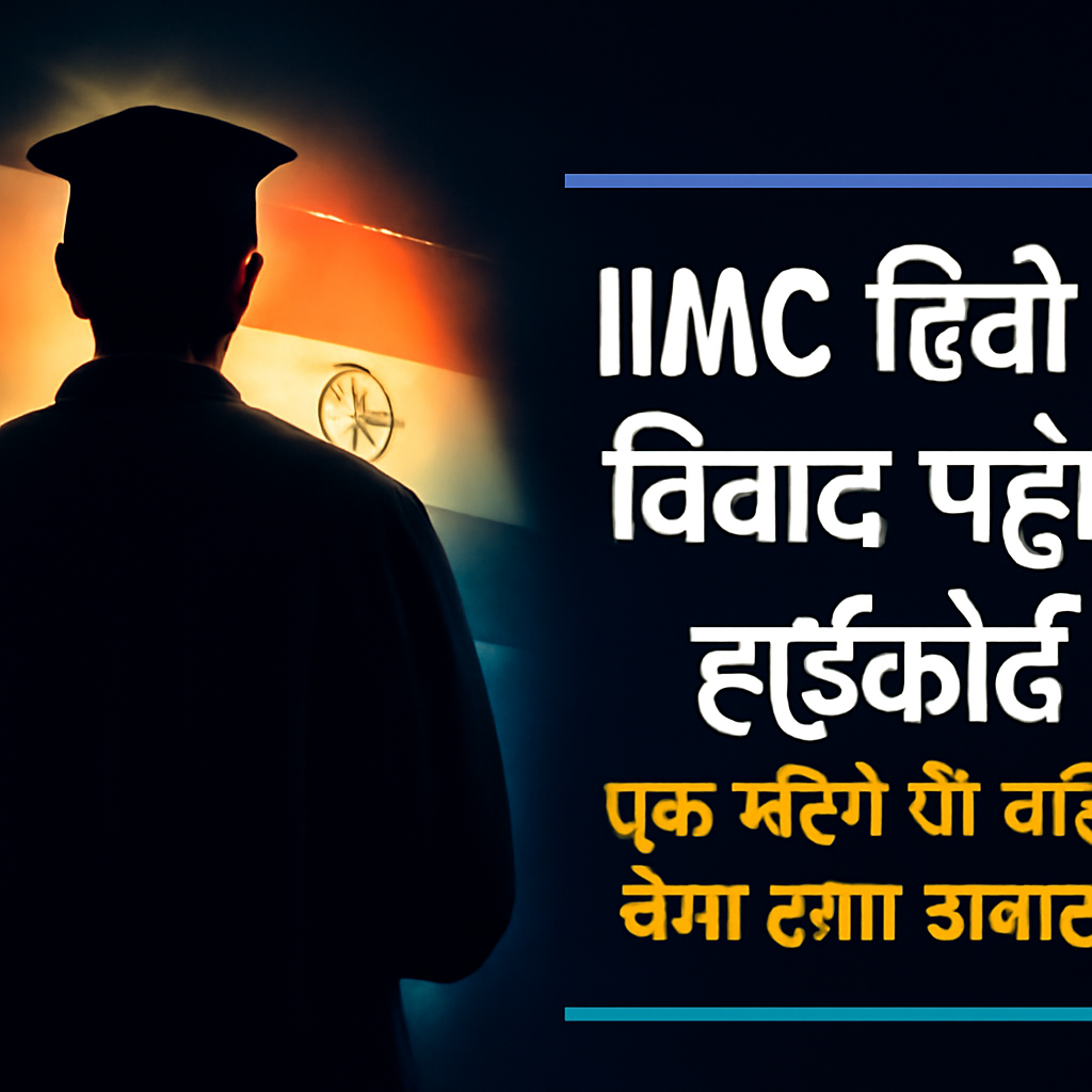 AI-generated editorial illustration for: IIMC हिंदी-उर्दू विवाद पहुंचा हाईकोर्ट, एक हफ्ते के अंदर देना होगा जवाब