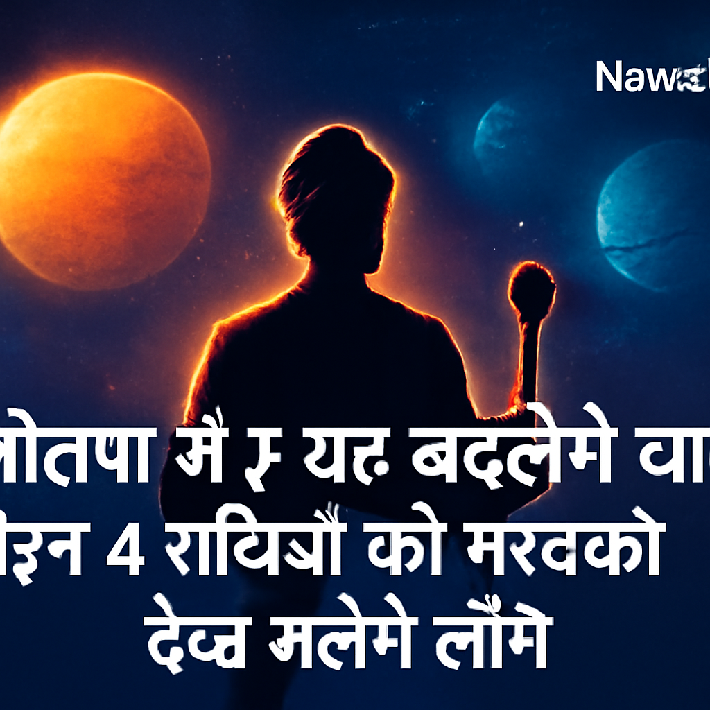 AI-generated editorial illustration for: नौतपा में 7 ग्रह बदलेंगे चाल, इन 4 राशियों की तरक्की देख जलेंगे लोग