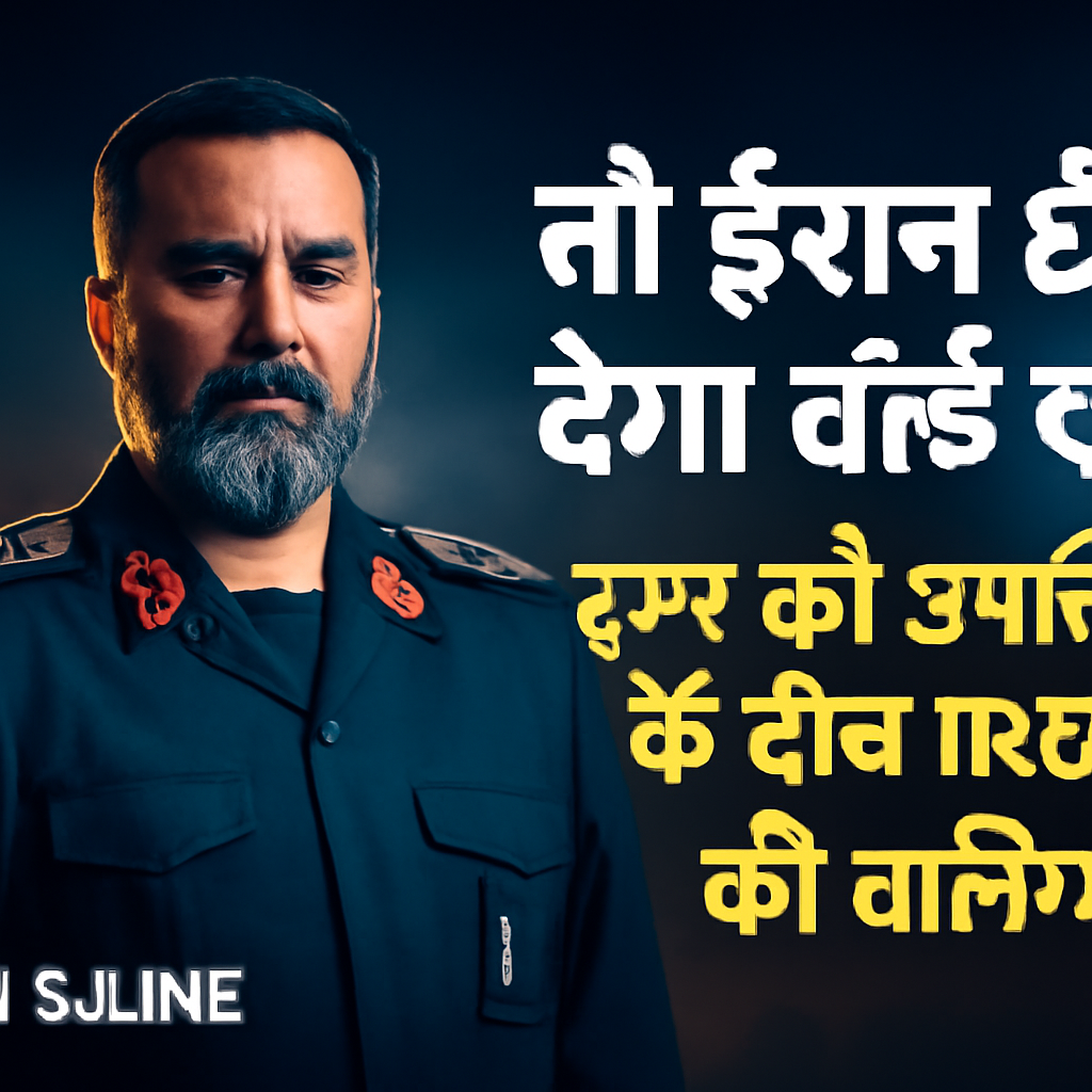 AI-generated editorial illustration for: ... तो ईरान छेड़ देगा वर्ल्ड वॉर? ट्रंप की धमकियों के बीच IRGC की वॉर्निंग
