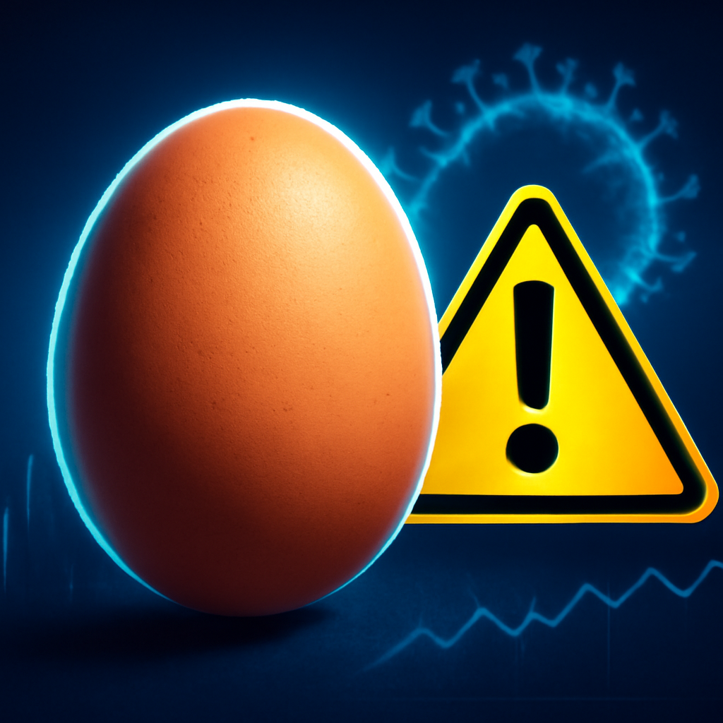 AI-generated editorial illustration for: Salmonella outbreak tied to eggs has sickened 98 people in 17 states since November, FDA says