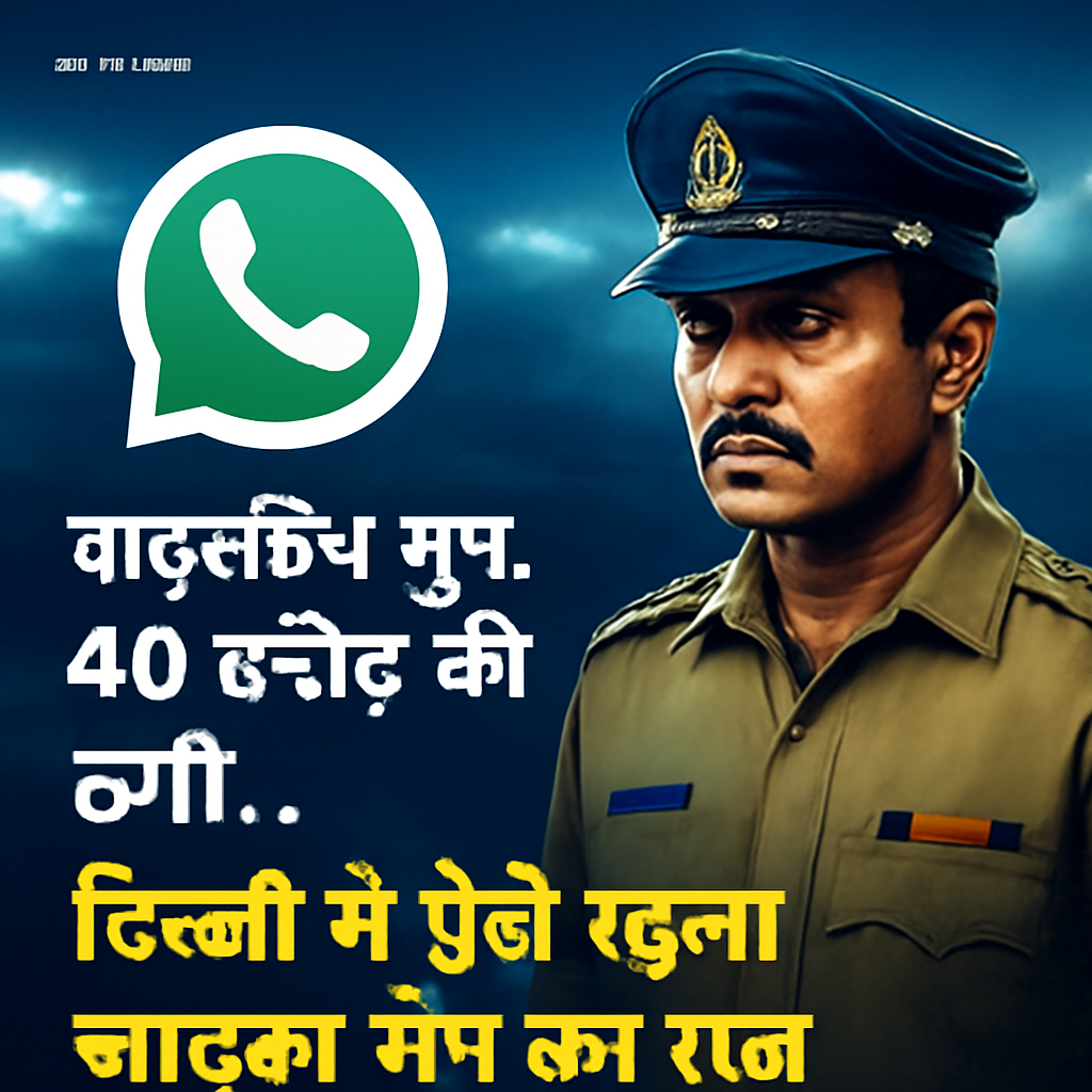 AI-generated editorial illustration for: वॉट्सऐप ग्रुप, 40 करोड़ की ठगी... दिल्ली में ऐसे खुला साइबर गैंग का राज