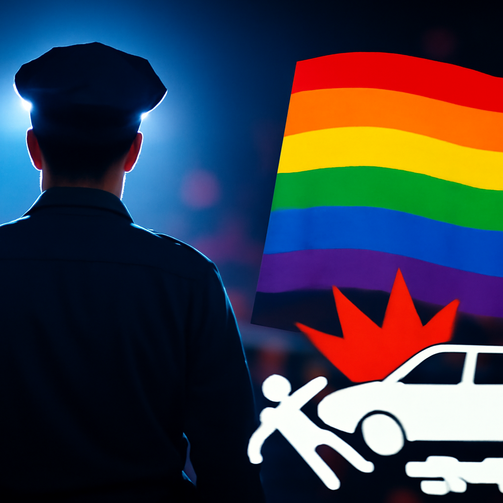 AI-generated editorial illustration for: 1 dead, 15 injured after vehicle drives into Berlin Pride CSD event